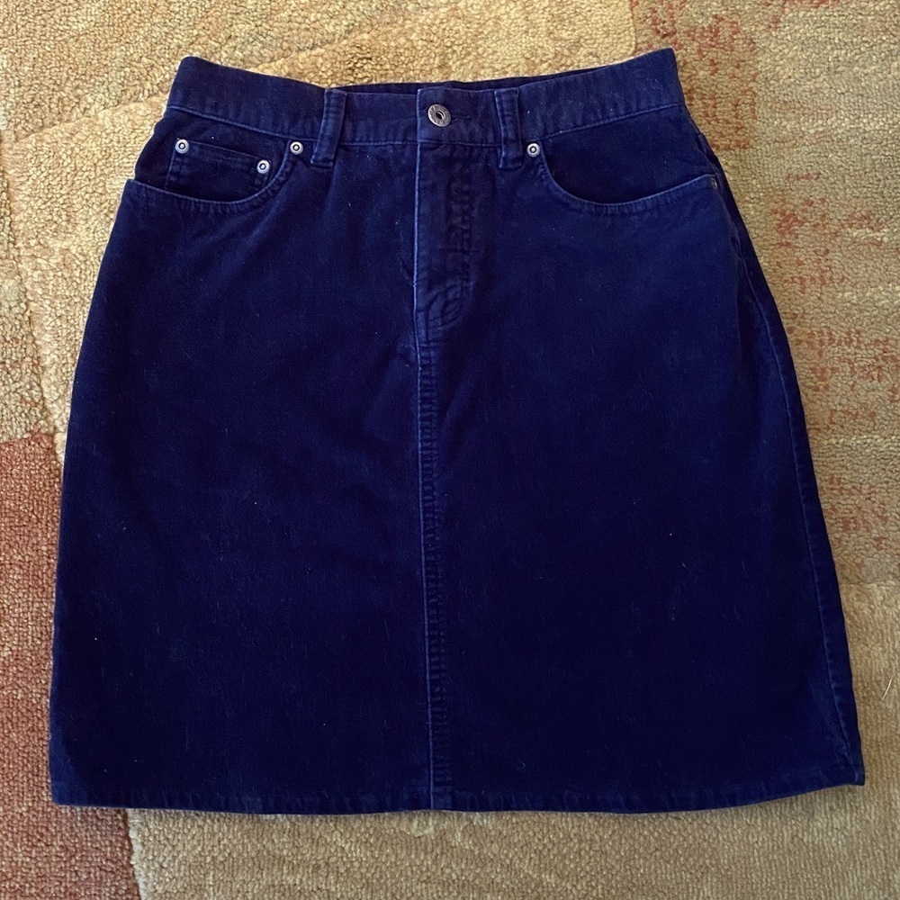 Nautica Women's Navy Corduroy Skirt